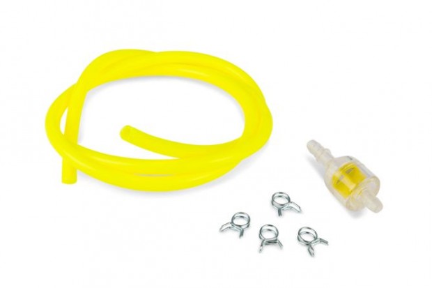 Üzemanyag tömlő + szűrő készlet 5mm neon sárga