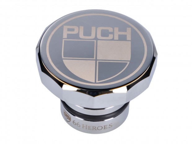 Üzemanyagtöltő sapka 66Heroes alumínium krómozott Puch logóval Puch Ma