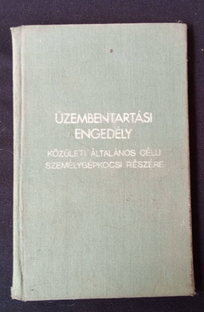 zembentartsi engedly Texgrf Ipari Szvetkezet 1981