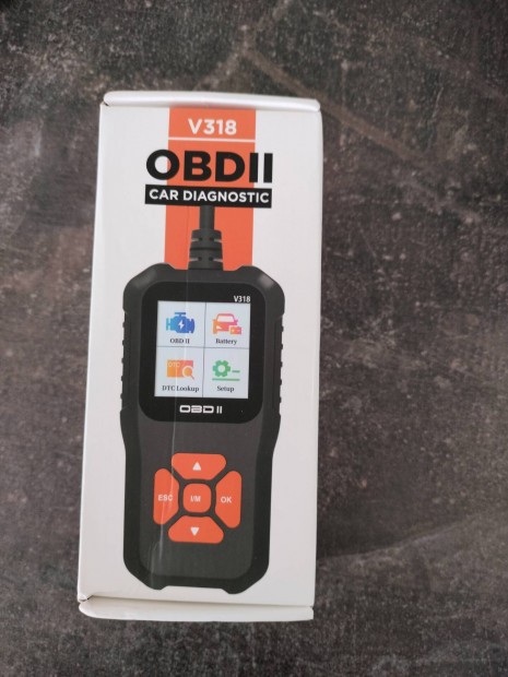V318 OBD2 autódiagnosztika hibakód olvasó és törlő szkenner új