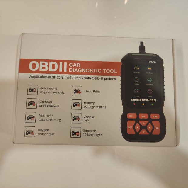V520 OBD2 autodiagnosztika hibakd olvas s trl j 