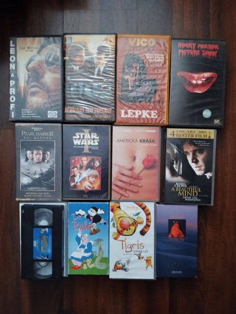 VHS Video kazetta gyjtemny