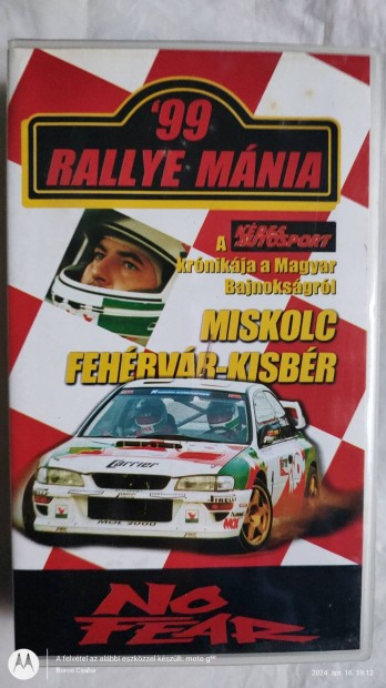 VHS kazetta 25e'ves nem hasznlt, Rallye Mnia 99.