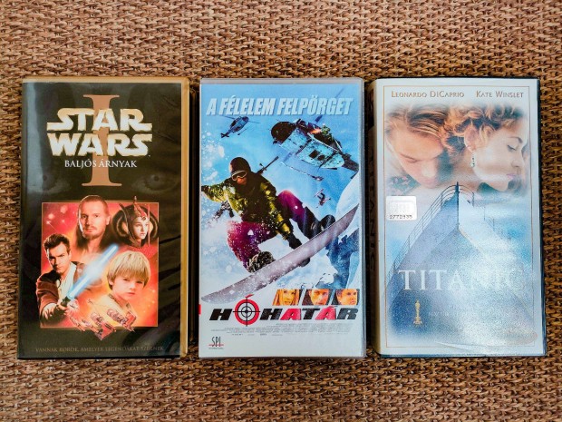 VHS kazetta csomag: Star Wars 1. - Baljs rnyak, Hhatr, Titanic
