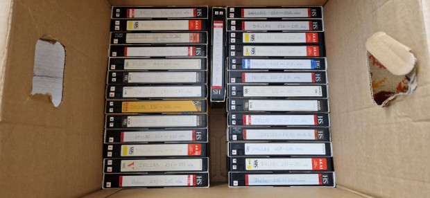 VHS kazetták, 33 darab, Dallas utolsó 175 epizód, TV-böl felvéve