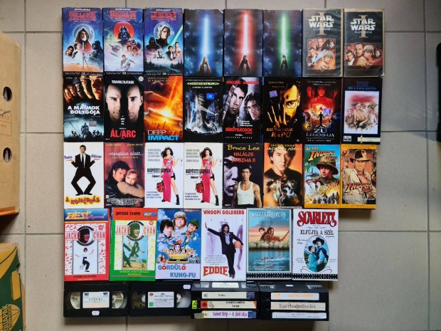 VHS video film kazetta gyjtemny egy 273 db