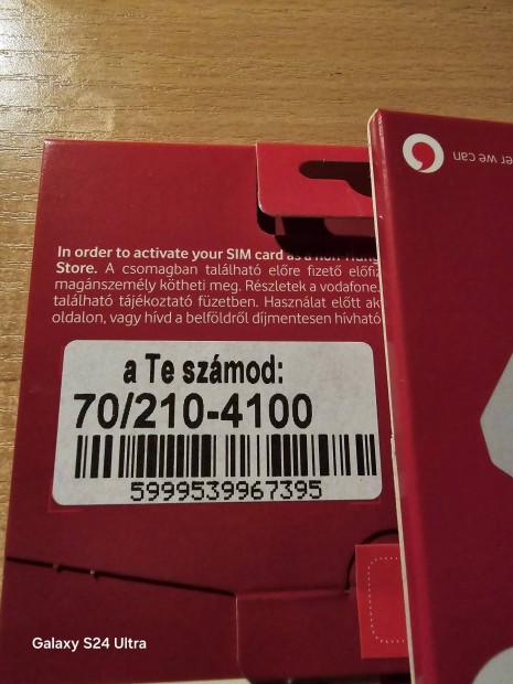 VODAFONE Kny Telefonszm 210.4100