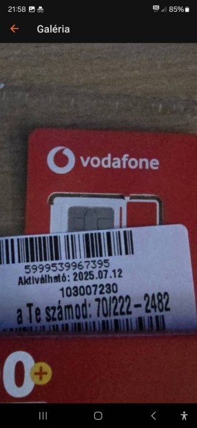 VODAFONE Kny Telefonszm 2222482