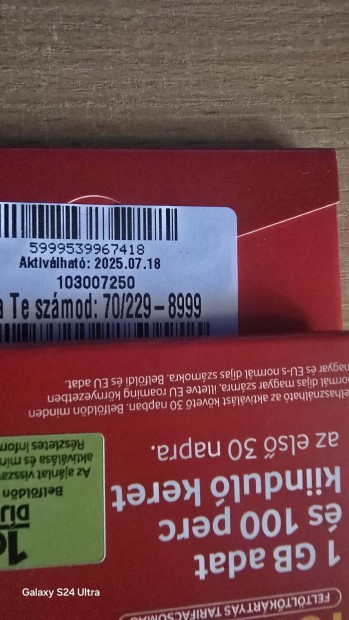 VODAFONE Kny Telefonszm 2298999