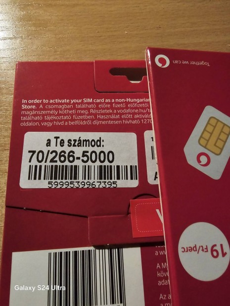 VODAFONE Kny Telefonszm 266.5000.