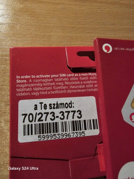 VODAFONE Kny Telefonszm 273.37.73.