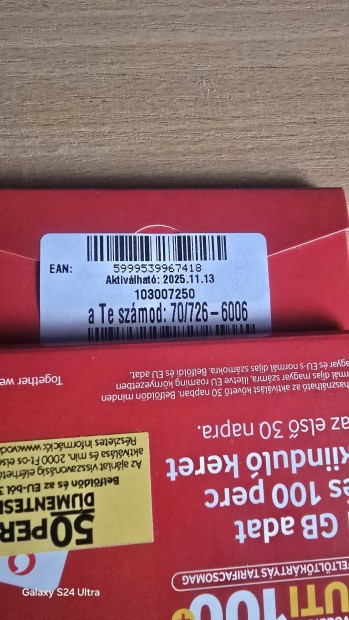 VODAFONE Kny Telefonszm 726.6006.