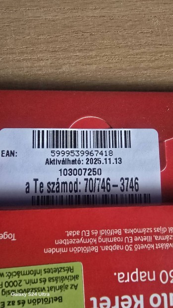 VODAFONE Kny Telefonszm 746.3.746.