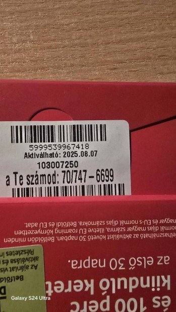 VODAFONE Kny Telefonszm 747.6699.