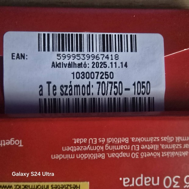 VODAFONE Kny Telefonszm 750.10.50.