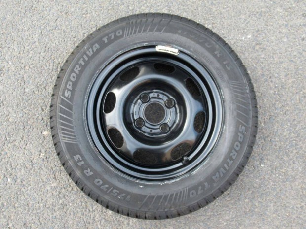 VW 13" pótkerék 4x100 új állapotú 175/70R13 gumi felni pót kerék polo