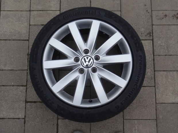 VW 17" 5x112 ET49 gyri alufelni 225/45R17 nyrigumi 7mm Golf Touran