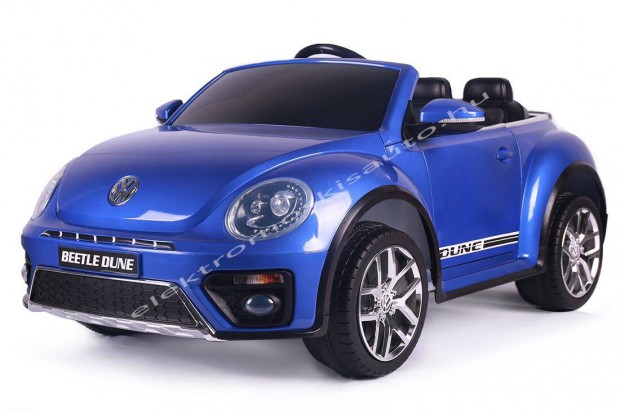 VW Beetle New 12V lakkozott kék elektromos kisautó / eredeti licence