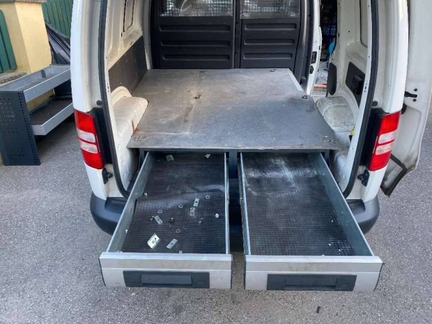 VW Caddy fiókos duplapadlós Bott raktértároló, raktérrendező