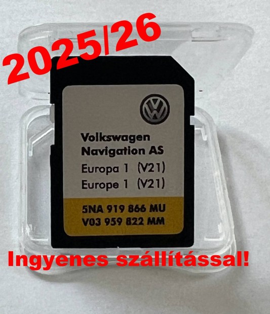 VW Discover Media 2025/26 (V21) navigáció frissítés 32 GB-s SD kártya