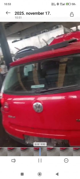 VW Golf FSI csomagtr ajt 