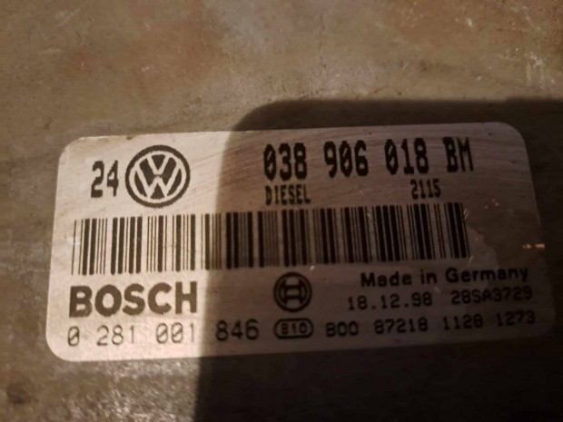 VW Golf IV 1.9 TDI motorvezrl 038 906 018 BM