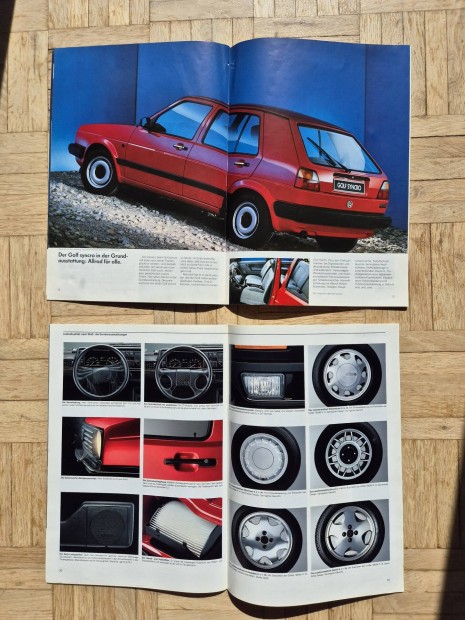 VW Golf mk2 gyári prospektus katalógus syncro ot veterán