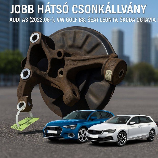 VW Passat B8 jobb hátsó csonkállvány, jó még: Audi A3 2022.06 24000920