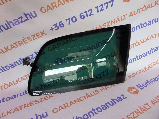 VW Sharan Eladó bontott gyári jobb hátsó bukóüveg, sötétített, szép ál