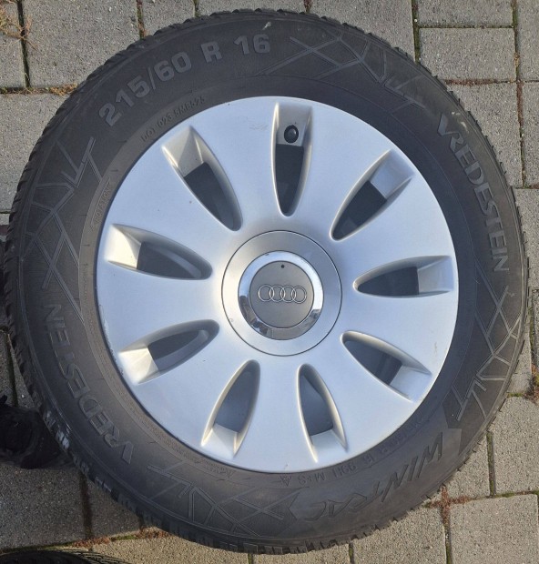 VW Skoda SEAT 5x112 AUDI gyári alufelni ET35, téligumi 215/60 r16 99H