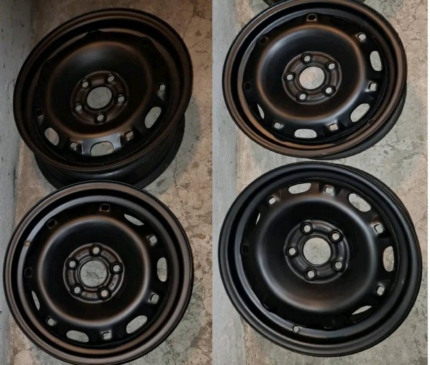 VW gyári 5x100x14" ET38 acélfelni garnitúra,új