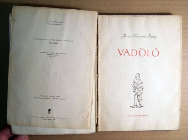 Vadl (James Fenimore Cooper) 1960 (viseltes) 8kp+tartalom