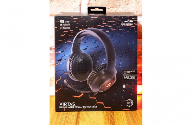 Vadonatúj Gaming Fejhallgató, - Speedlink Virtas 7.1 Headset