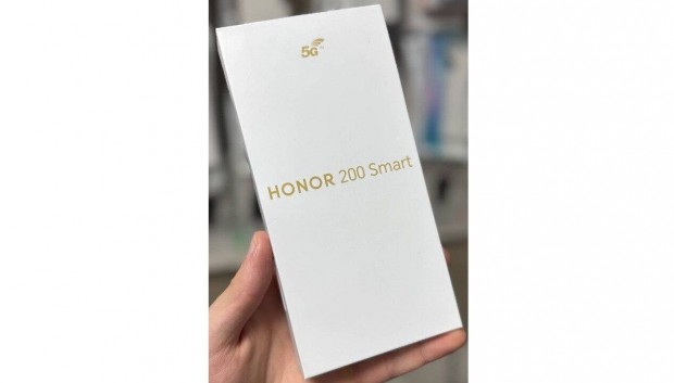 Vadonatúj Honor 200 Smart 5G Mobiltelefon, 256 GB, Dual-SIM, 2 év gari