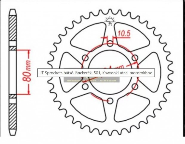 Vadonatúj JT Sprockets 501.33 hátsó lánckerék 33 fogas