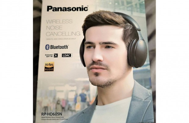 Vadonatúj Panasonic Bluetooth (+3.5 jack) aktív zajszűrős fejhallgató