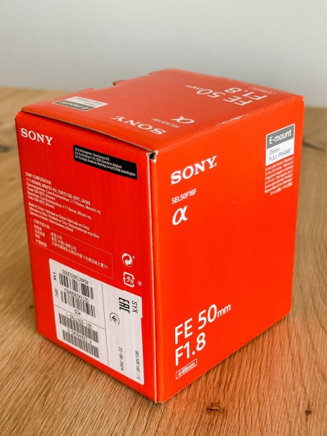 Vadonatúj, bontatlan Sony FE 50 F1.8 objektív