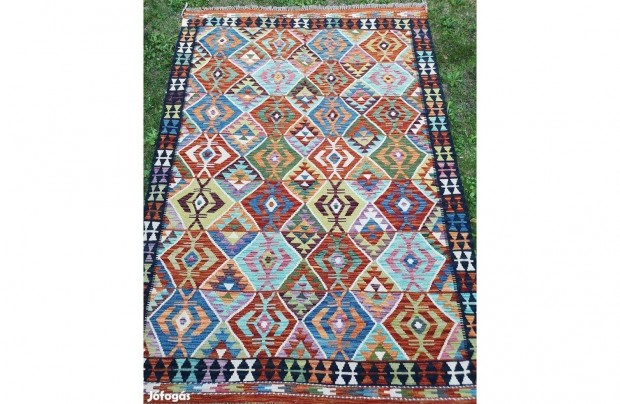 Vadonatúj, gyapjú, egyedi kézzel szőtt szőnyeg (kb. 244 * 177 cm) nagy