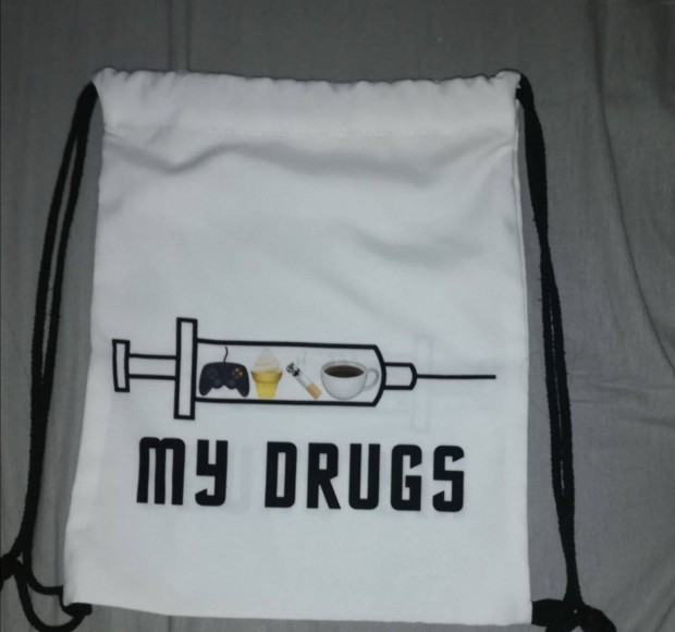 Vagány My Drugs feliratú, 39X33 cm