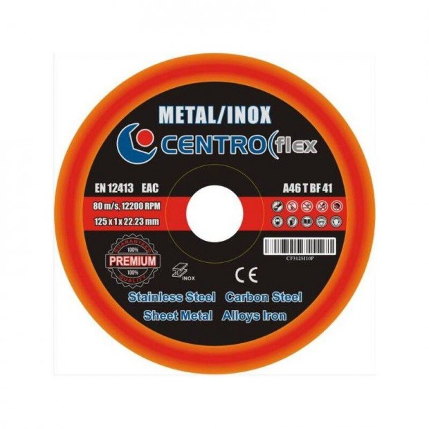Vágókorong Fém és Inox premium centroflex 125 x 1 mm