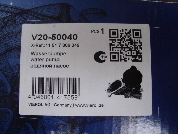 Vaico V20-50040 vizpumpa, BMW vzpumpa