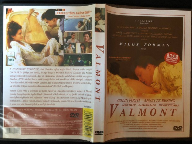 Valmont DVD (Milos Forman, Colin Firth)