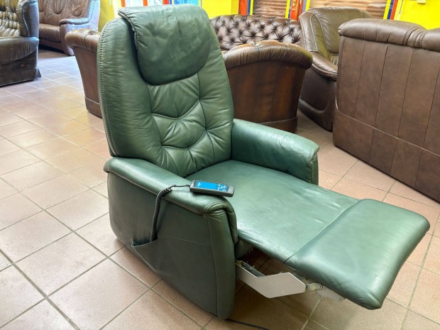 Valódi bőr, Himolla relax fotel, kétmotoros, újszerű állapotban