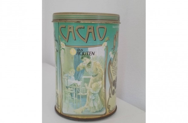 Van Houten Holland fémdoboz vintage provence loft stílus