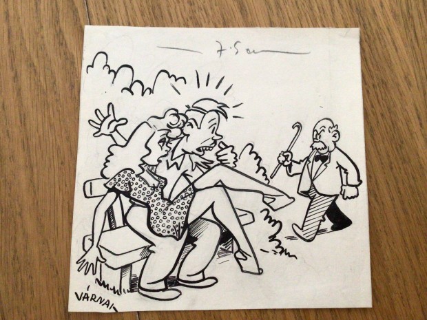 Vrnai Gyrgy eredeti karikatra rajza a Szabad Szj c. lapnak 15 x 15