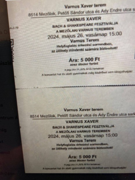 Varnus Xaver orgona koncert