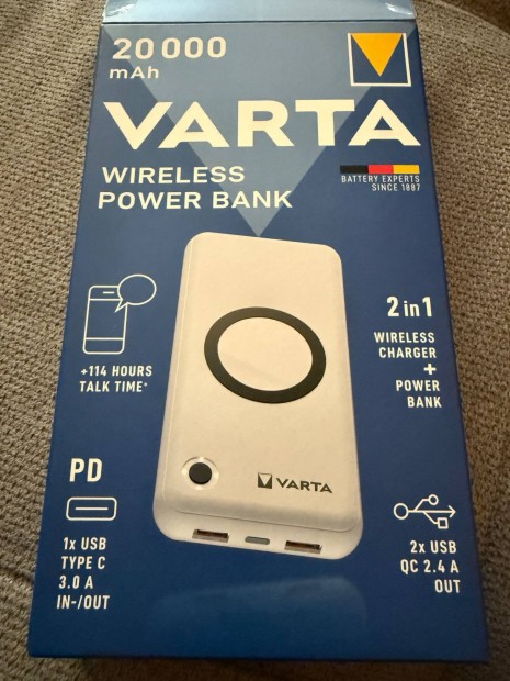 Varta 20000 mAh wireless power bank