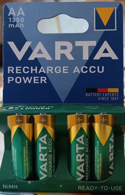 Varta AA 1350 mAh Ni-MH tölthető akku elem