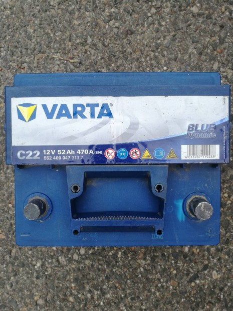 Varta Blue dynamic C22 12V 52AH 470A,akkumultor elad