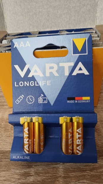 Varta longlife AAA elem, tbb csomag is!